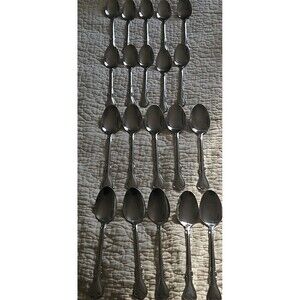 20 CAMBRIDGE STAINLESS STEEL JESSICA DINNER Small & Large Spoons